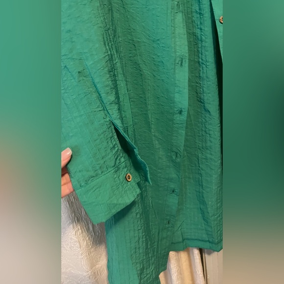 Classic Shirtdress - Kelly Clover Green NEW! Sz L 💚 - Picture 3 of 8
